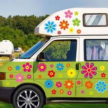 180pcs Daisy Flower Stickers For Car, Truck, Window Decor - 12 Sheets - Multicolor - 查看 1