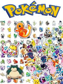 100pcs Waterproof PVC Pikachu Stickers, Cartoon Pokémon Character Pikachu, Suitable For Notebooks And Diaries