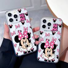 Disney Minnie Mouse Patterned Phone Case Featuring Cute Bows And Iconic Designs. Compatible With IPhone 17 16 15 14 13 12 And 11 Pro Models. Made Of Durable TPU With Shockproof Protection. Perfect Gift For Family Friends Birthdays Holidays And Special Occasions. What A Great Choice For Minnie Fans What A Stylish Accessory - Trong sáng - Xem 3