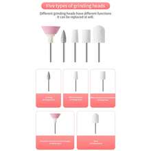 1 Set Mini Electric Nail Polishing Machine (5 Grinding Heads) Small Tool Nail Remover Nail Drill Portable Nail File Grinder - Multicolor - View 10