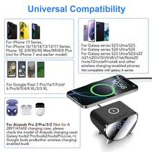 多功能无线充电站，带数字闹钟、温度和时间显示，15W无线充电底座，兼容 17/16/15/14/13/12 Pro Max Plus/Mini/11/XS/XR/X/8，兼容三星S26/S25/S24/S23/S22，兼容和Galaxy Buds。 - 彩色 - 查看 7