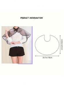 Professional Hair Dyeing & Perming Cape, Waterproof & Oil-Proof Shoulder Cover, Hair Salon Apron, Hairdressing Tool - Light Grey - View 7