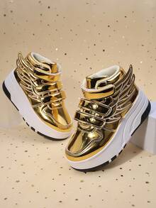 Children's 4-Wheel Roller Shoes, Detachable Roller Skates, Outdoor Sports Shoes, Unisex Casual Shoes - Gold - View 7