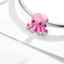 1件时尚925纯银闪亮章鱼吊坠珠子饰品，适合女士手链DIY - 章魚 - 查看 8