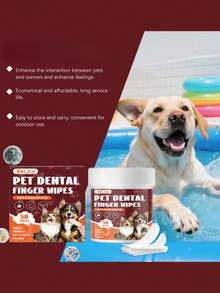 Disposable Pet Finger Toothbrush, Daily Cleaning For Cat And Dog Teeth, Fresh And Clean - Multicolor - View 7