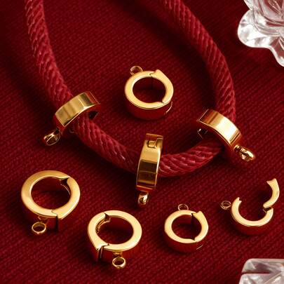 1/2pcs Gold Plated Connector Stainless Steel Hinged Enhancer Bail Clasps DIY Bracelets Necklaces Charms Jewelry Making Accessories