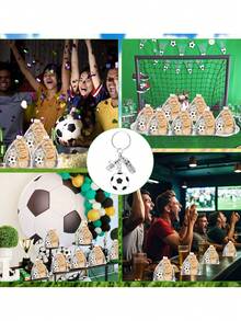 Football Player Keychain Set, With Shoe Charms And Mini Ball Charm, Lovely Gift With Thank You Card And Organza Bag, Suitable For Holiday Party, Birthday, Graduation, Halloween, Christmas - Multicolor - View 8