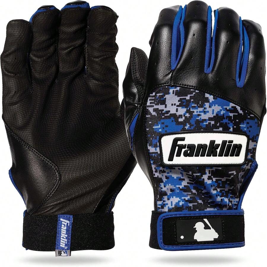 Franklin Sports 2016  Digi-Camo Guantes de bateo (1 par) - Rojo y negro - Ver 1
