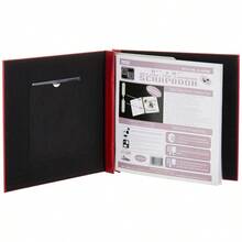 8x8 Frame Leatherette Scrapbook, Red - Red - View 3