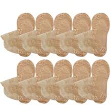 蕾丝袜 女士樱花镂空花卉透明袜 春夏薄款防滑低帮船袜 - 彩色 - 查看 8