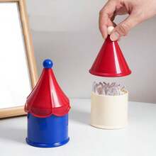 1个北欧风多巴胺灵感创意可爱家用牙线架、牙签盒、棉签收纳盒 - 彩色 - 查看 2