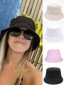 1pc Unisex Summer Travel Beach Sun Hat, UV Protection, Bucket Hat - Bucket Hat - View 7