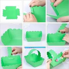 8 Peças Cesta de Presente de Páscoa, Sacolas de Presente de Coelho de Páscoa Feitas à Mão DIY, Acompanha 12 Adesivos Coloridos para Decoração DIY de Cestas de Presente, Decorações de Festa do Coelho da Páscoa