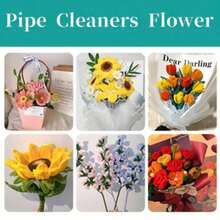 100pcs Flexible Craft Pipe Cleaners, 53 Color Options, Soft Pipe Cleaner Sticks, Gray Pipe Cleaner Craft, Solid Color Pipe Cleaners, Pipe Cleaner Craft Materials, Fuzzy Pipe Cleaner Brushes, Art Projects And Decor, Handmade DIY Twist Sticks, Densely Packed Multi-Purpose Bouquet Gifts, Ideal For Christmas, Graduation, Birthday - 100pcs - View 10