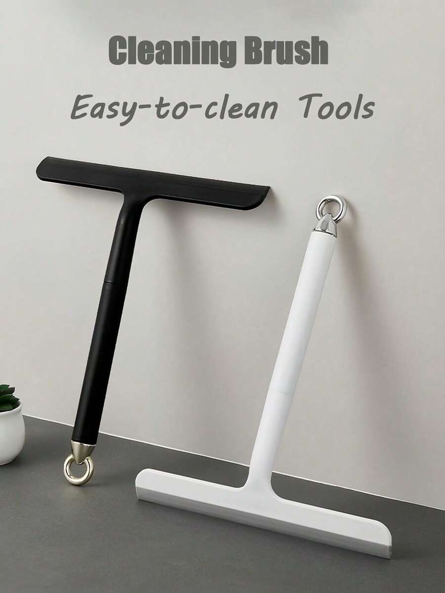 Multi-Functional Handheld Squeegee - Suitable For Bathroom Windows, Doors And Car Glass - Durable Plastic Cleaning Tool, Glass Surface Cleaner, Plastic Silicone Material, Ergonomic Handle, Applicable For Bathroom, Kitchen, Shower, Mirrors, Tiles, Countertops - Space-Saving Multipurpose