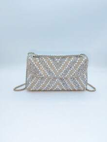 Sparkly Glitter Jewel Embellished Party Clutch Bag, Vintage Underarm Bag Suitable For Wedding, Party, Dinner, Valentine's Day Gift - Multicolor - View 22