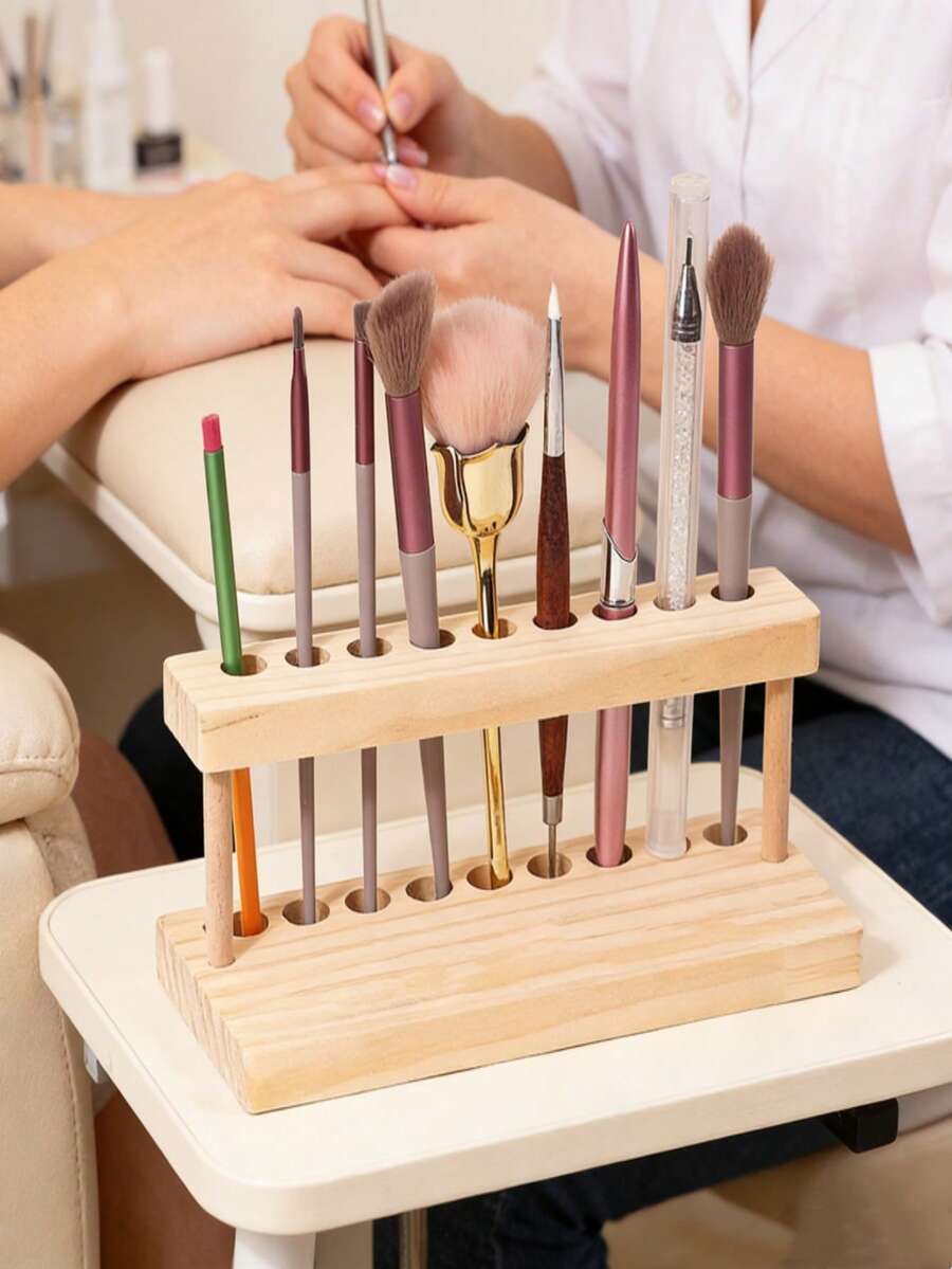 1 hộp đựng bút vẽ móng và cọ trang điểm dung tích lớn, giá trưng bày bút đính đá và cọ vệ sinh móng, hộp đựng kìm cắt móng, khay đựng dụng cụ làm móng để bàn. - Nhiều màu - Xem 1