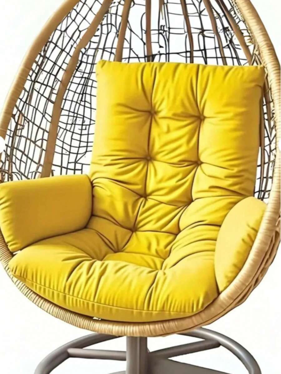 Single-Person Swing & Garden/Balcony Cushion (Swing Shown For Display Purposes Only.) ın Der Turkeı - Yellow - View 1