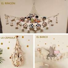 CYPNAlmacenamiento de Juguetes de Peluche Amaca para Peluches Red para Peluches Puede Guardar Juguetes y Artículos de Uso Diario para El Dormitorio Sala de Juegos Esquina BlancoFashion - 219361938 - Ver 6