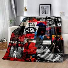 Weeknd X.O Plush Blanket – Soft Cozy Throw Bed, Sofa & Travel - 摩卡棕 - 查看 13