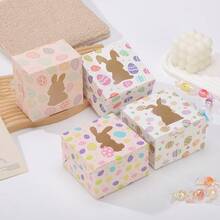4pcs Easter Egg Boxes, Easter Bunny Candy Boxes For Holiday Party, DIY Creative Window Cartoon Paper Boxes, Easter Supplies - Multicolor - View 9