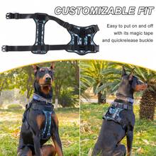 Tactical Pet Protection Harness, 5-Point Safety System, Shock Absorption & Night Vision, Universal Size Dog Vest - Multicolor - View 5
