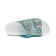 Women's Sandal Papete New Rhinestones With Adjustable Buckle Birken Meijile Original - 淺藍色 - 查看 4