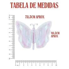 Balão Borboleta Metalizado Furta Cor 73x49cm Festa Decoração - Furta Cor - Visão 5