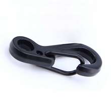 Mini EDC Carabiner For Keychain, Survival Tool With Integrated Spring, Made Of Durable Alloy, Finely Detailed Workmanship - Hitam - View 2