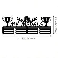 1pc Personalized Metal Medal Display Rack, Running Medal Display Rack, Iron Art Display Rack, 11.81inch Sports Medal Storage Rack, Perfect Gift For Athletes And Sports Enthusiasts, Suitable For Holiday Gifts, Living Room, Bedroom, Office, Home Decor Art Design - Black - View 7