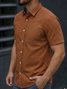 CAMISA MC REGULAR BASICA SLIM FIT - Naranja - Ver 1