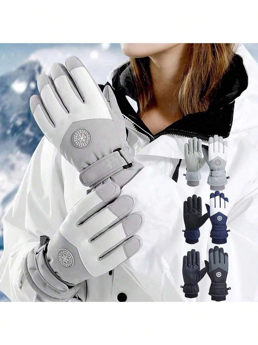 这款冬季滑雪手套采用触屏设计,加厚保暖,并具备防风、防寒和防滑功能。男女通用,适合滑雪、单板滑雪和其他冬季户外活动。冬季手套,雪地手套。 - 彩色 - 查看 1