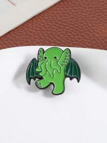QIHOO 1pc Monster Enamel Brooch Cartoon Collar Needle Backpack Brooch Badge Green Brooch Clothing Jewelry Friends Gift - Multicolor - View 8