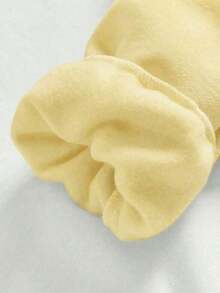 Cute Versatile Bow Pattern Women's Long Sleeve Pocket Casual Sweatshirt - Yellow - View 4