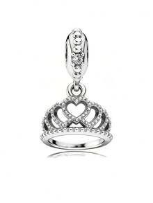 1个创意心形皇冠吊坠，可用于DIY项链、手链等首饰制作 - 女王串飾 - 查看 5