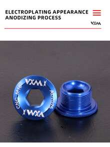 VXM 山地自行车 M18 M19 M20 曲柄螺丝 CNC 7075 铝合金曲柄盖自行车零件，兼容 Shimano 螺栓盖 - 彩色 - 查看 10