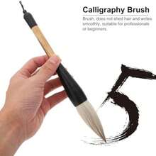 TEHAUX Pincel De Escribir, Pinceles De Escritura, Pincel De Caligrafa China, Pluma De Escritura Sumi JaponS, Herramienta De Dibujo Para Acuarela Y Guache Para Principiantes - gris+27x4x4cm - Ver 4