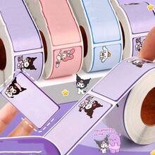 3 Sanrio Character Name Sticker Rolls, 600pcs/Roll, Self-Adhesive Cute Cartoon Name Labels For School Supplies, Envelopes, Scrapbooks, Notebooks, Water Bottles And Luggage - Back To School Essentials Scrapbook Supplies Stationery Stickers - Multicolor - View 4