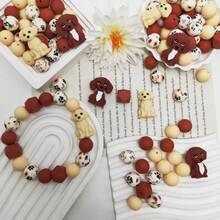 25/32 piezas Nuevo juego de cuentas de silicona con diseño de cachorro 3D lindo - Tonos de piel, rojo ladrillo, negro, blanco, naranja con forma de cachorro - Cuentas con diseño de personajes animales adorables - Ideal para llaveros DIY, collares, pulseras, bolígrafos decorativos, joyería y artesanía de colgantes - Adecuado para regalos de vacaciones y cumpleaños - Serie de perros de compañía - Ver 7