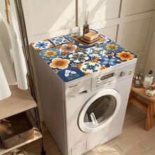1pc Colorful Tile Pattern Design, Silica Gel Washing Machine Dryer Top Cover Pad, Anti-Slip, Suitable For Laundry Room, Bathroom, Home Decor - Multicolor - View 4