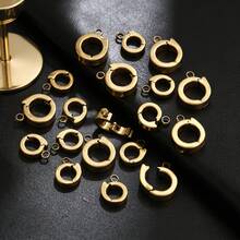 1/2 piezas Conector chapado en oro Abrazadera con bisagra de acero inoxidable Accesorios para hacer joyas DIY Pulseras Collares Dijes - Multicolor - Ver 2