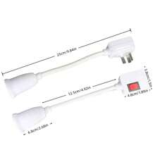 1pc 360° Rotatable Universal Lamp Holder, E27 Screw Socket With Switch, Mini Night Light & Fan Dedicated Lamp Holder, Bedroom Wall Lamp - US A Type Plug(220-240V) - View 12