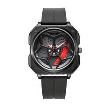 1PC 原装旋转男士手表，黑色时尚硅胶表带，运动男士腕表，3巴石英机芯，顶级男士手表 - 均碼 - 查看 15