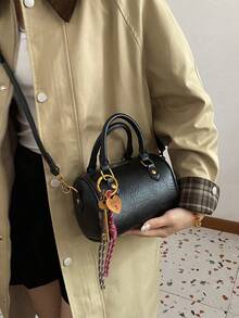 Mini Handbag Pillow Bag, New Lipstick Bag, Fashion Versatile Shoulder Bag, Commuter Bag - Black - View 2