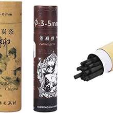 25 palos de carbn vegetal para dibujo, bocetos y arte fino, color negro, 25 lpices de carbn para dibujo (3-5 mm) (Negro) - como se muestra en la figura - Ver 4