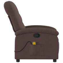 vidaXL Massagesessel Dunkelbraun Stoff - Braun - Übersicht 3