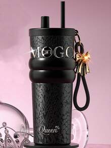 1个优质保温饮料杯，316不锈钢茶/咖啡杯，户外及车载使用，带吸管 - 彩色 - 查看 11