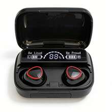 M10 Bluetooth-hörlurar med digital LED-display, HiFi-stereoljud, trådlösa hörlurar för musik och spel