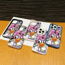 Disney Patterned Phone Case. Mickey Mouse, Stitch, Donald Duck, Minnie Mouse, Goofy, Pluto, And Daisy Duck Pattern. Magnetic Phone Case.  Compatible With IPhone 17, 16, 15, 14, 13, 12 Pro Models And Galaxy, Offering Shockproof Protection. A Special Gift For Family, Friends, Birthdays, Holidays, And Special Occasions. A Stylish And Fun Accessory To Brighten Up Your Device With What And What Flair. - 粉色 - 查看 4