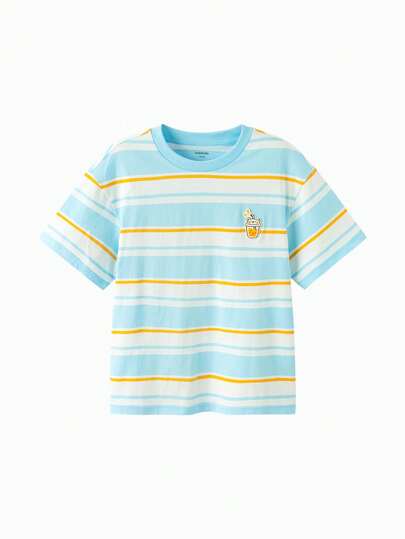 Balabala Unisex Short Sleeve T-Shirt, Classic Round Neck Design, Soft & Comfortable Fabric, Easy Care, Suitable For Summer